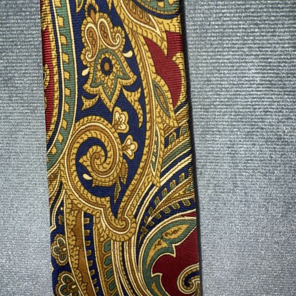 Vintage Brooks Brothers Makers Men’s Paisley Tie 100% Silk USA 58"Long 3.5"Wide - Picture 4 of 5